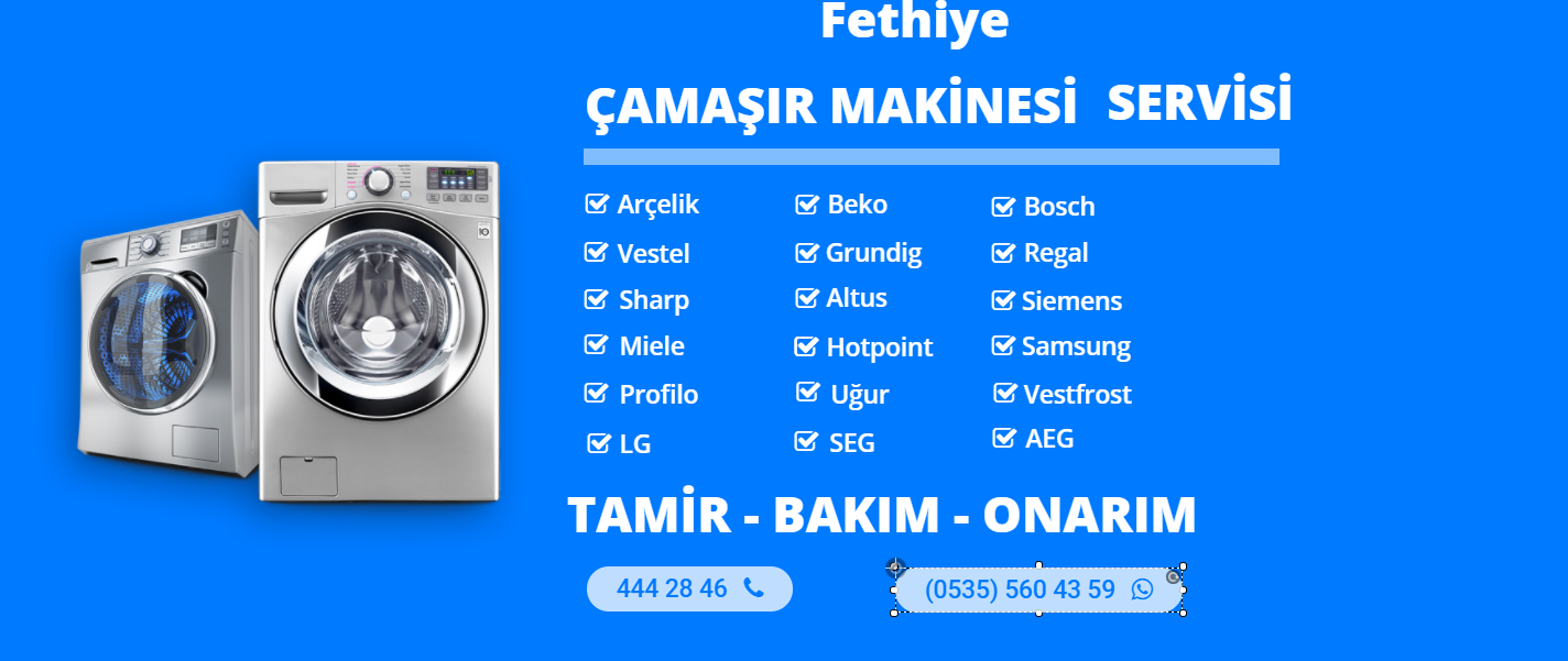 fethiye çamaşır makinesi servisi